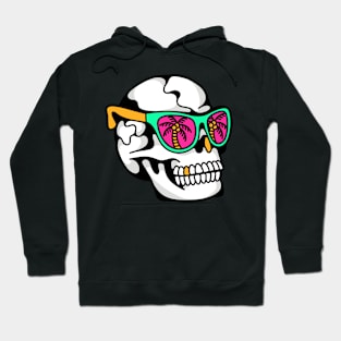 Skull vacation palm trees Hoodie